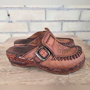 Vintage Leather Mules